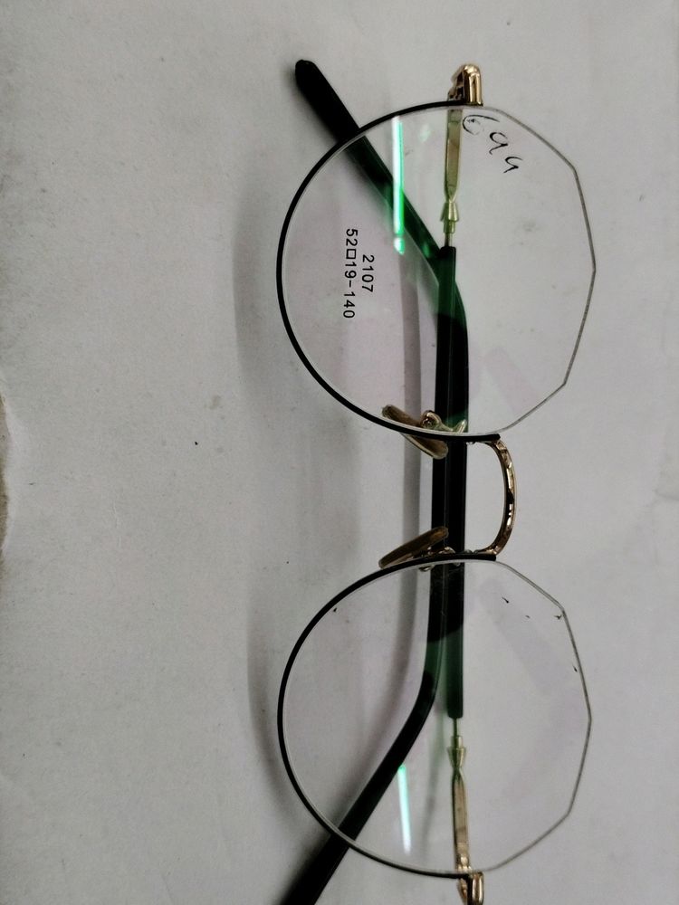 Round Metal Frame With Blue Cut Lenses