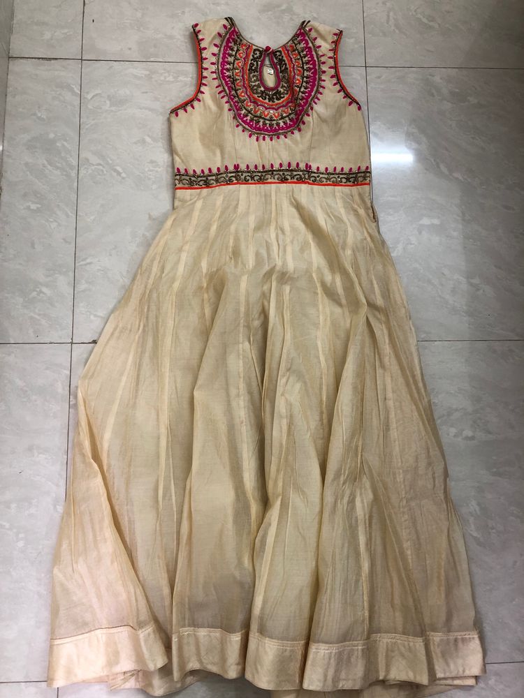 It’s Raw Silk Sleeveless Ethnic Dress