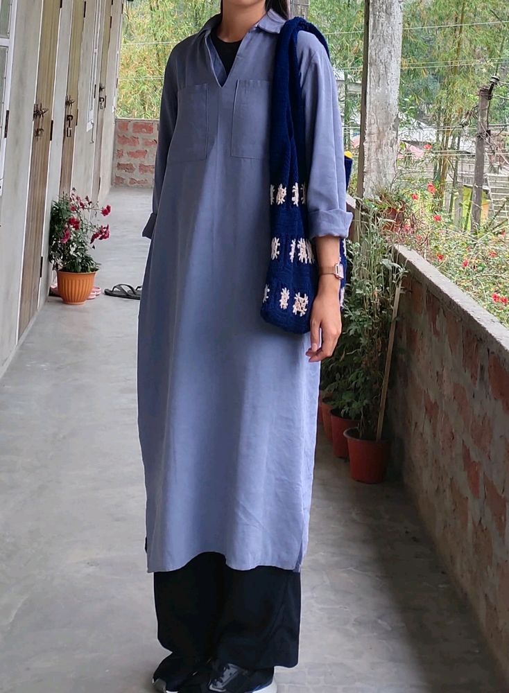 Blue Kaftan Style Dress