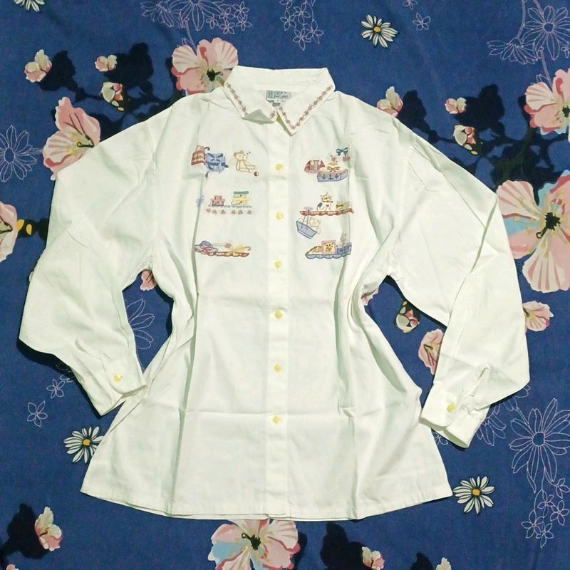 Embroidery Loose Fit Shirt