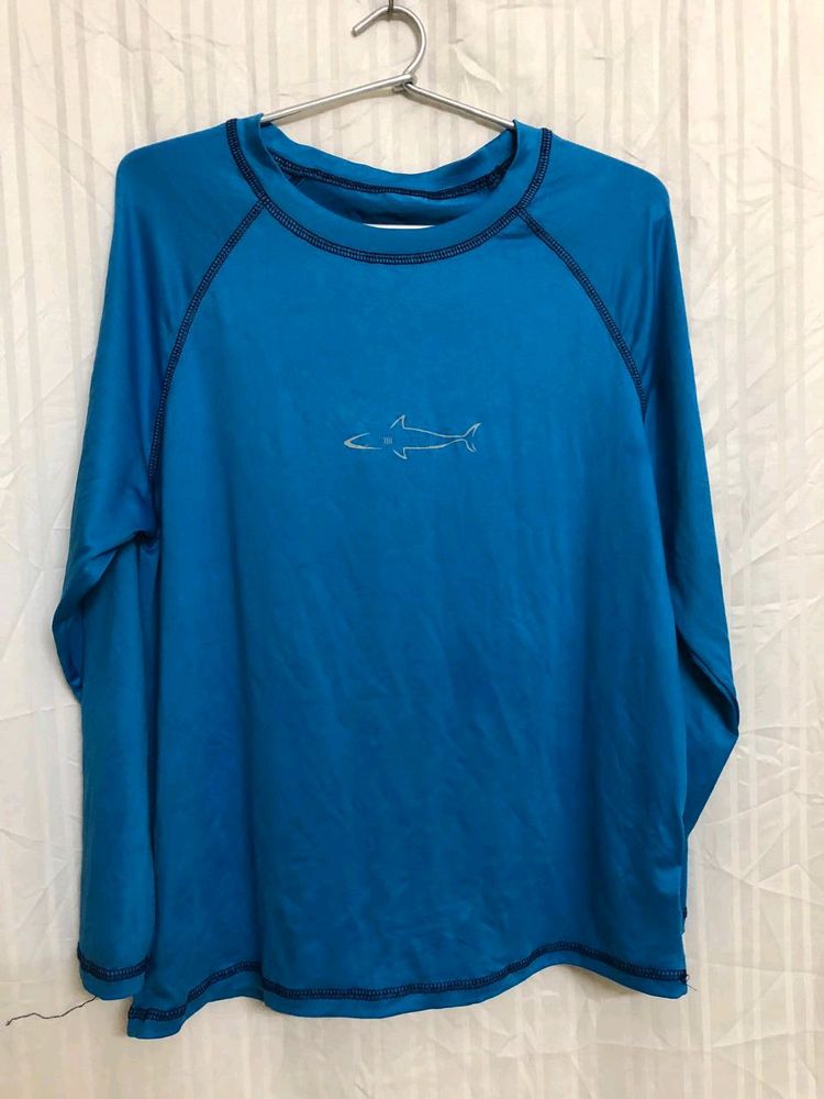 QB Blue Long Sleeve T Shirt