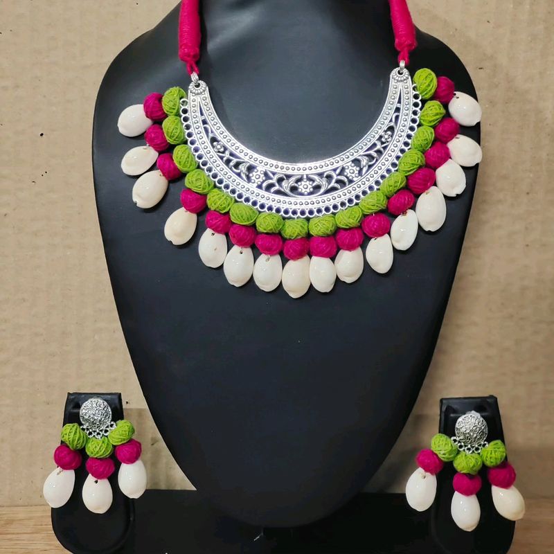 Brand New Rajasthani Hasli Jewellery Set & Earring