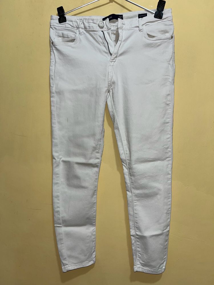 White Skinny Fit Jeans For Women