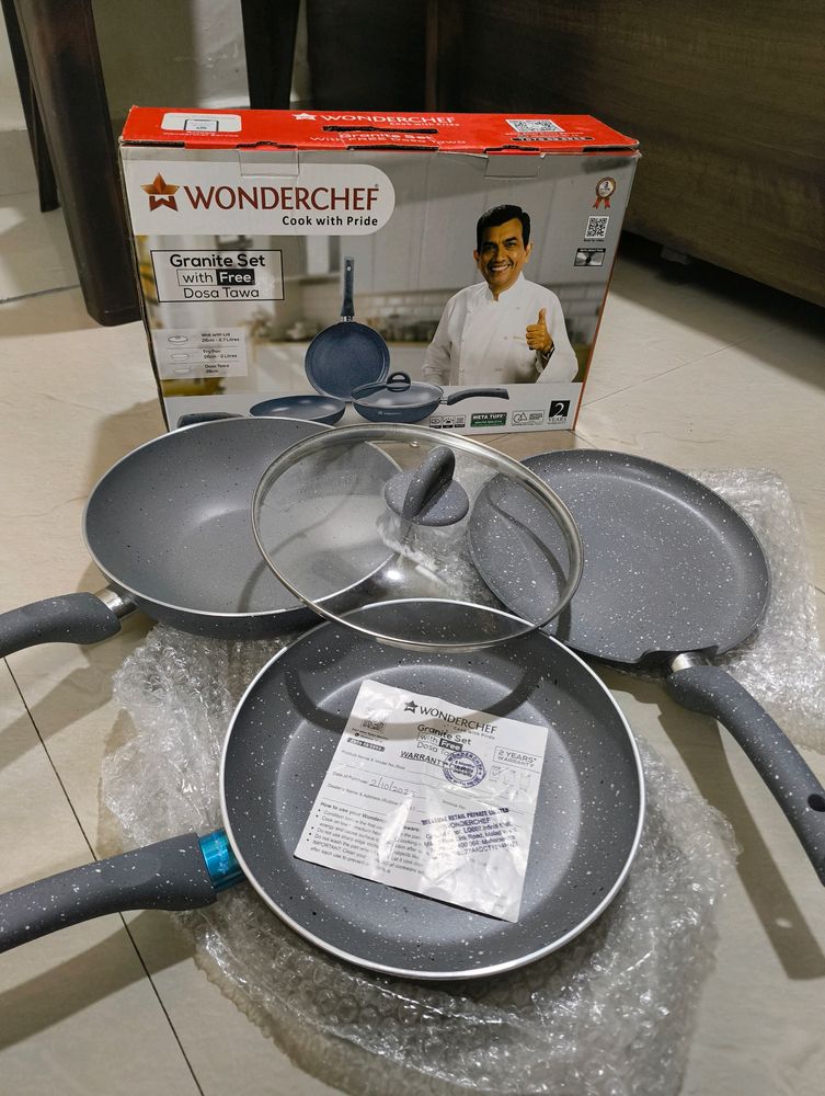 💯New Wonderchef Granite Set (Original) - Pan/Pot