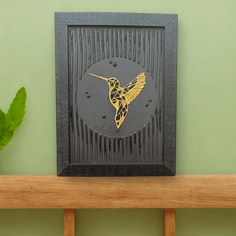 Modern Minimalistic Texture Wall Art-Hummingbird