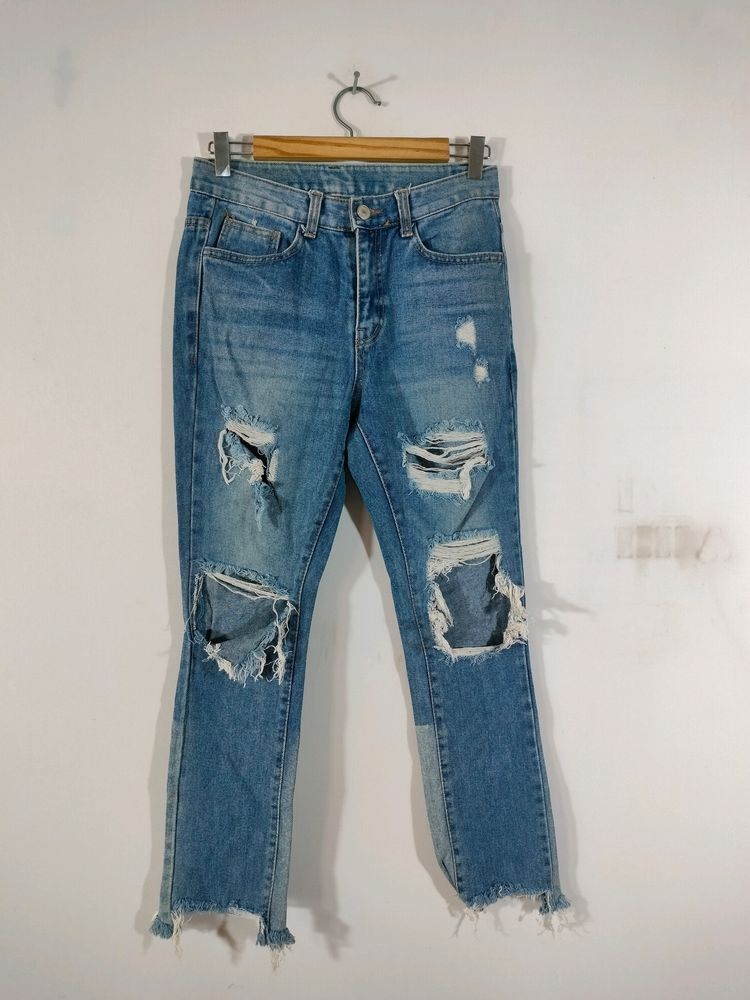 Blue Torned Jeans (Women's)