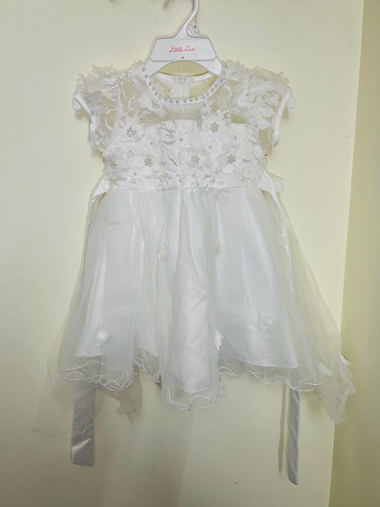 A Beautiful White Frock For Party