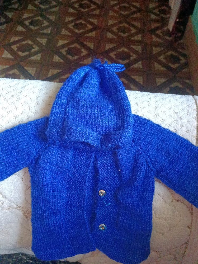 Handmade Sweater With Cap For New Born Babies 🫶🏼