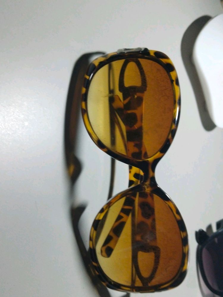 Leopard Print Sunglasses Uv400 Protection