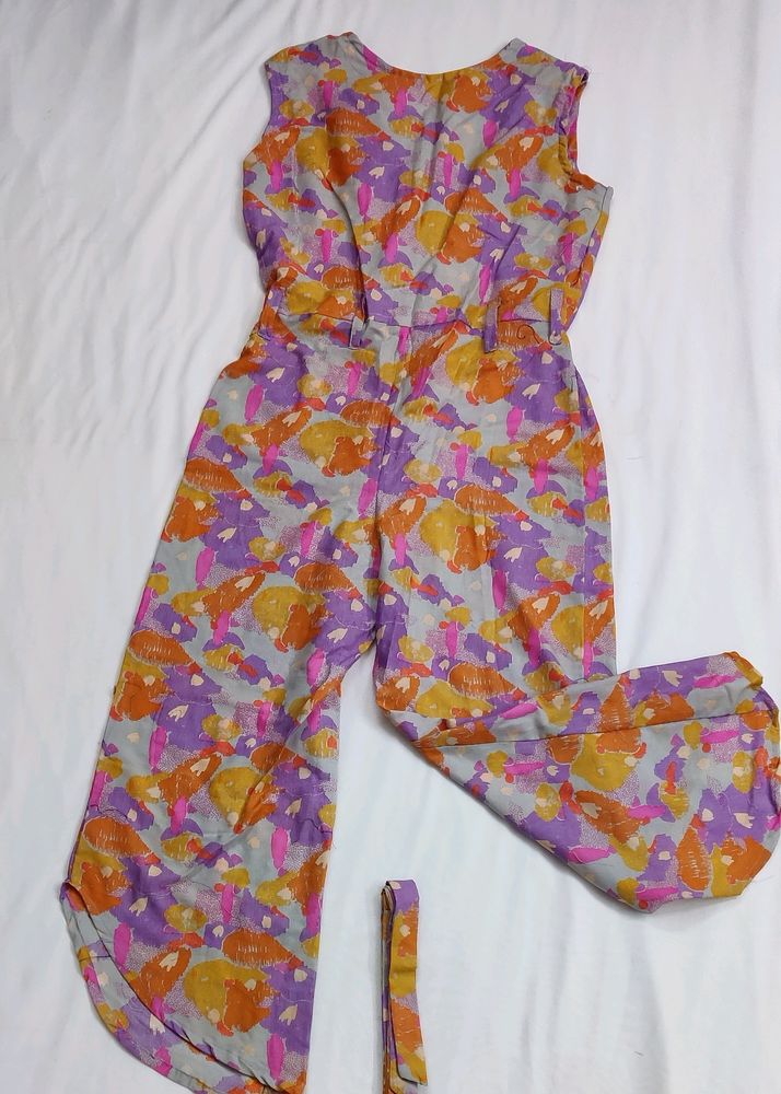 Flower Print Jumpsuit