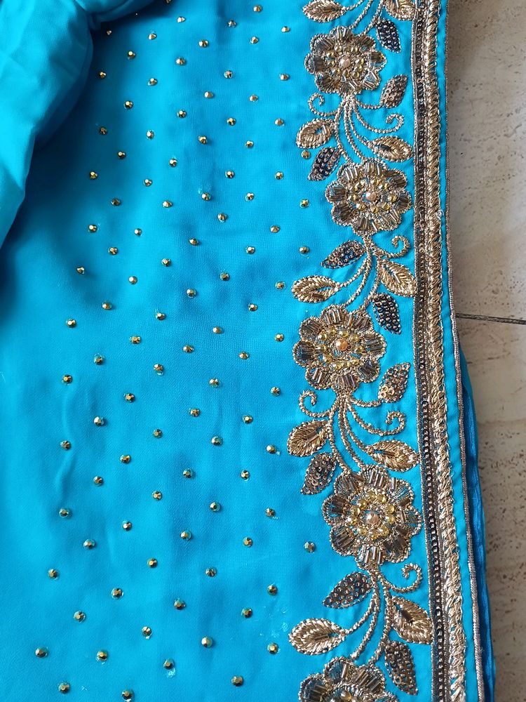 Stone Work Heavy Saree