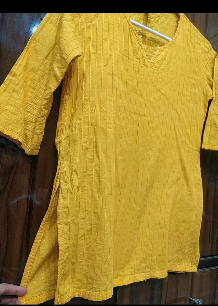 Yellow Short Kurta💛