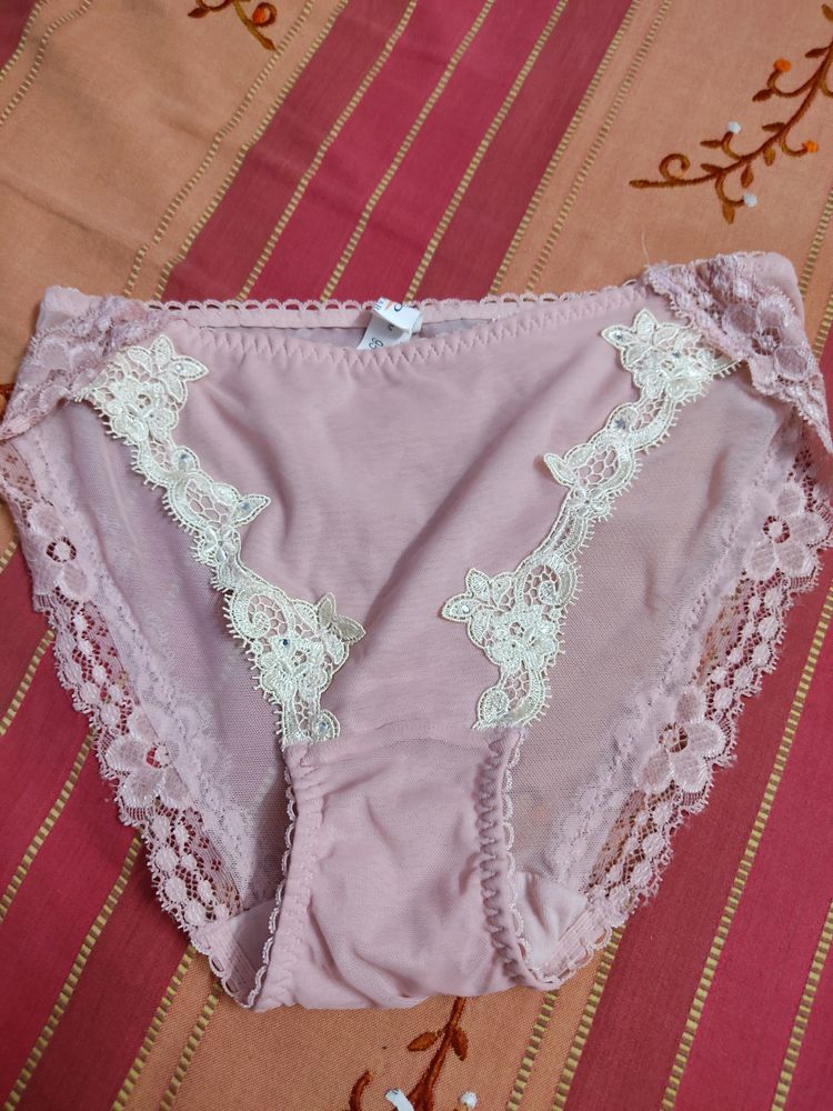 New Pink Lacy Brief