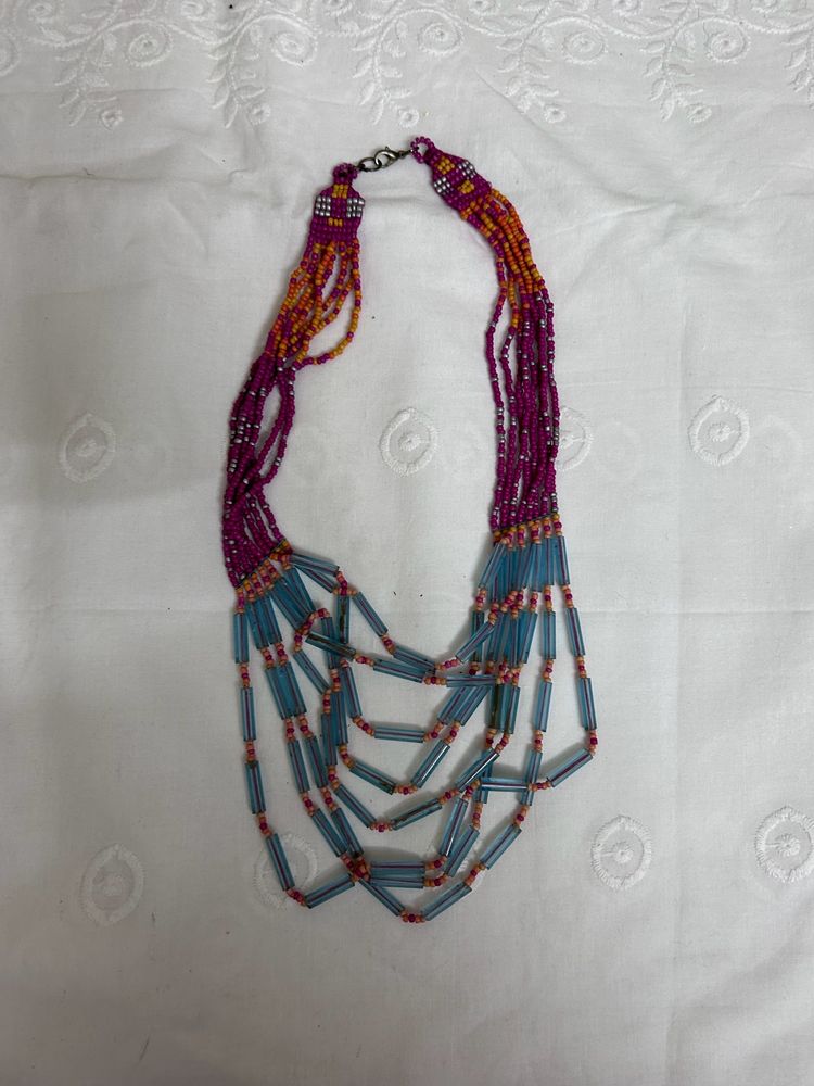 Multicolour Multistranded Neckpiece