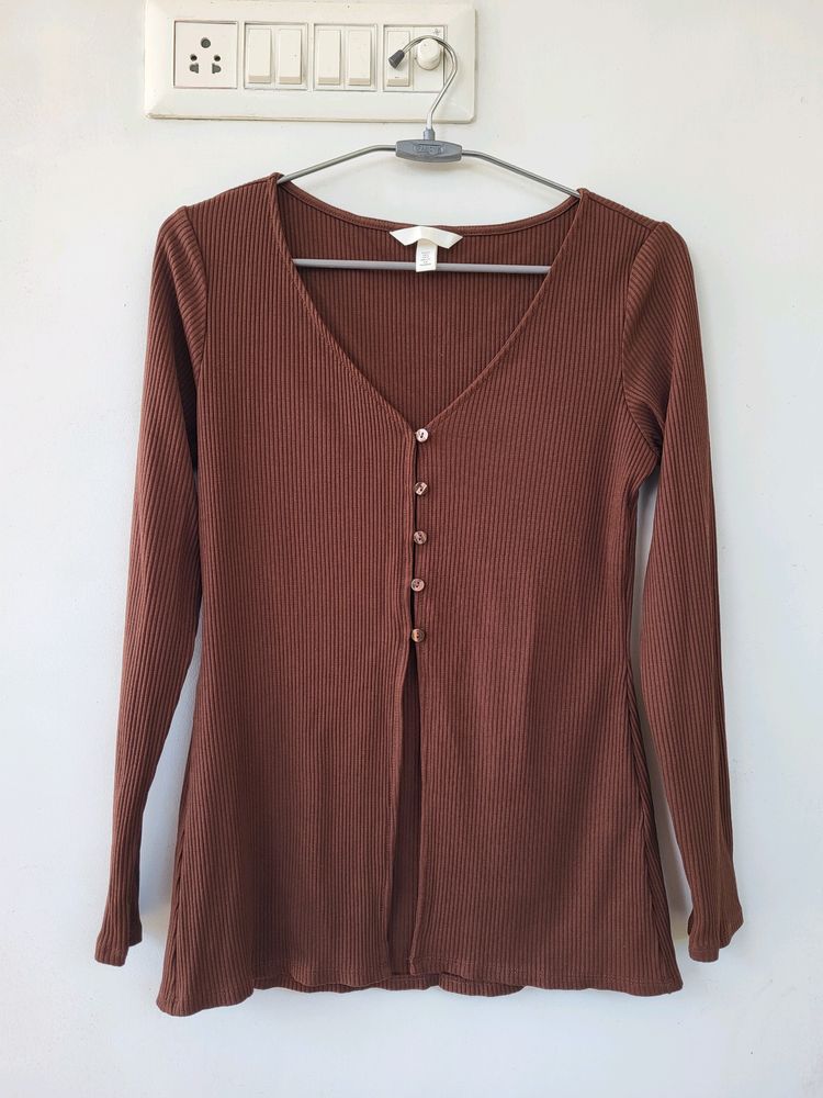 H&M Brown Cardigan/ Size-S