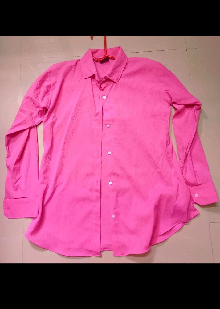 Trending Pink Oversized Shirt