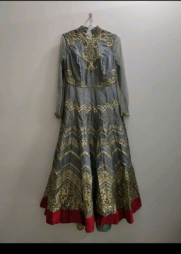 Heavy Readymade Padded Gown With Designer Neck