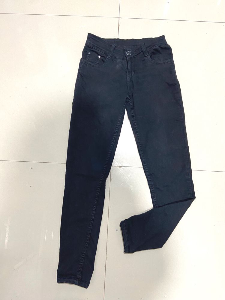 Vestment Black Cotton Jeans