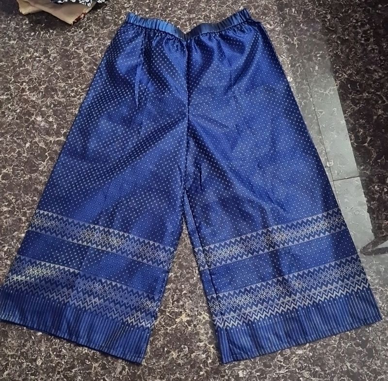 Traditional Blue Palazzo Pant