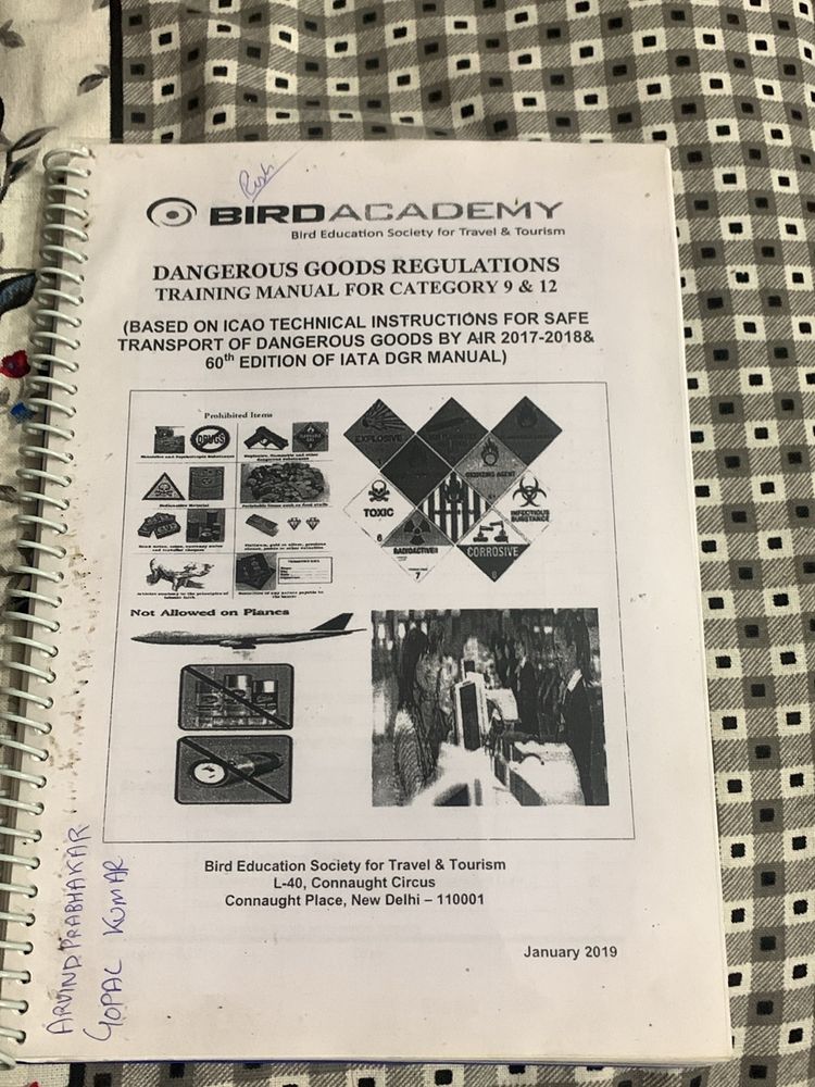 Training Manual Dangerous Goods Regulation