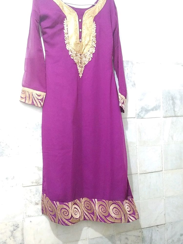 long georgette kurti