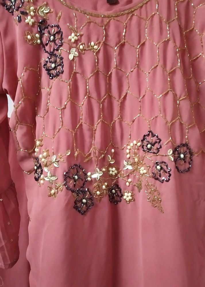 Dusty Pink Gharara Set