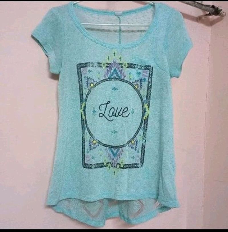 Girls Beautiful Sea Green Top