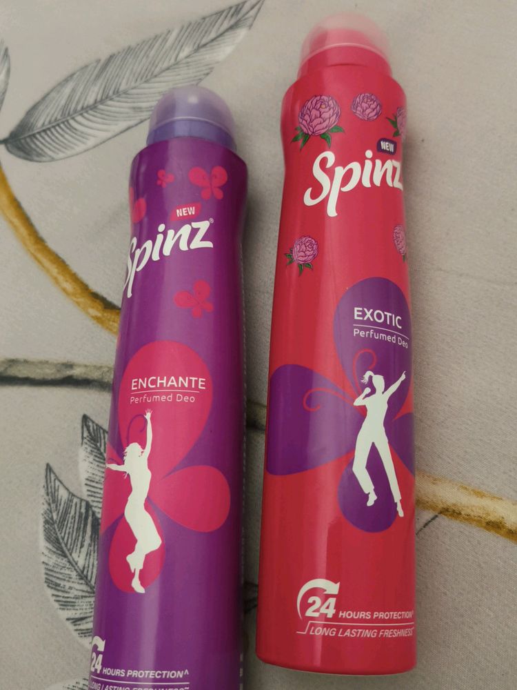 2 Bottles Of Spinz Perfumed Deo