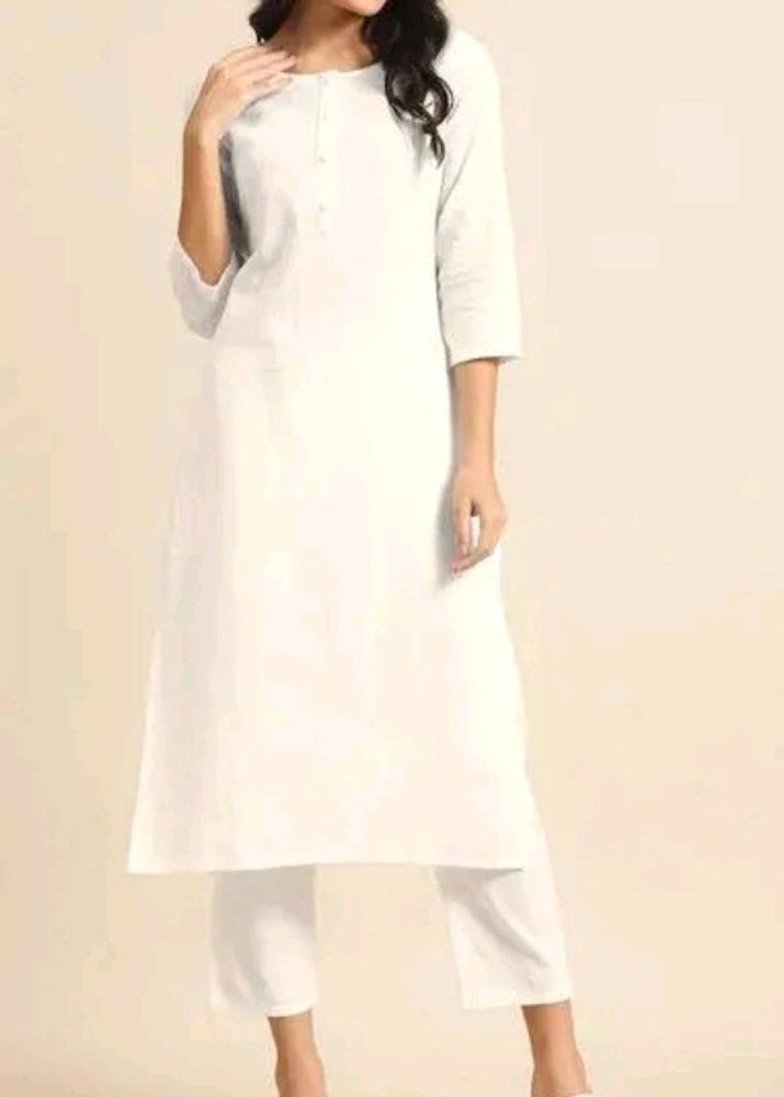 White Kurta Set