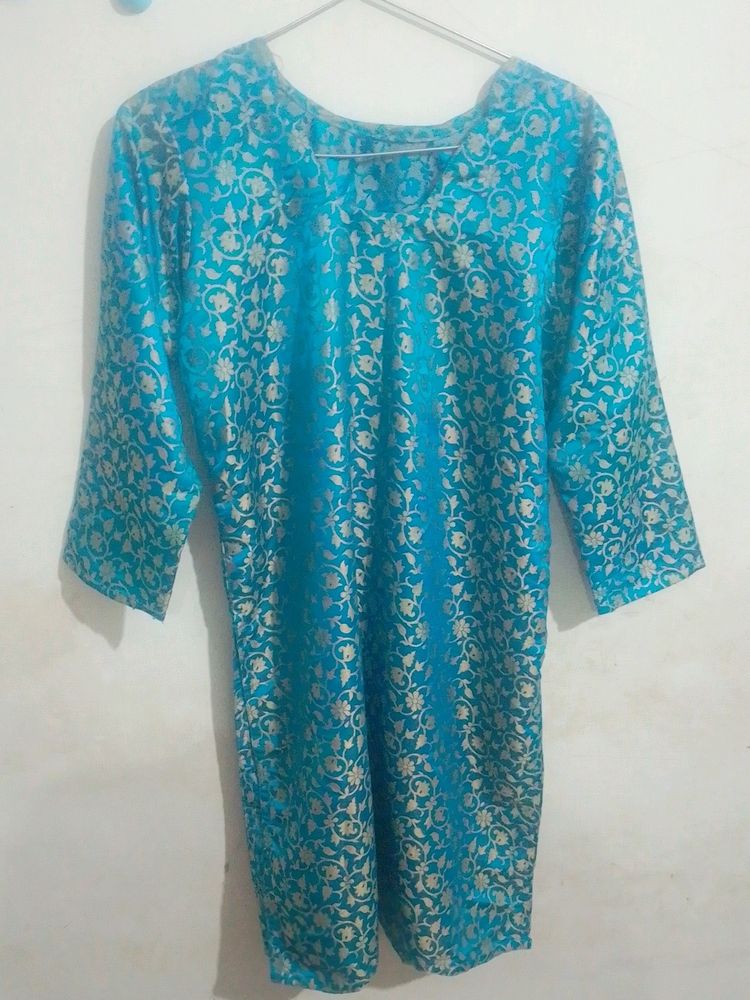 LADIES KURTA FIROZI COLOR