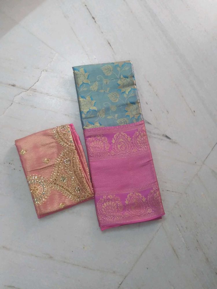 Kanchipuram Saree With Work Blouse