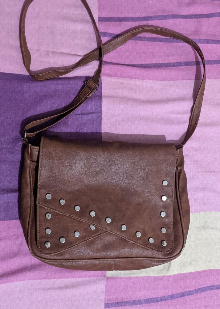 Coffee Brown Sling Bag