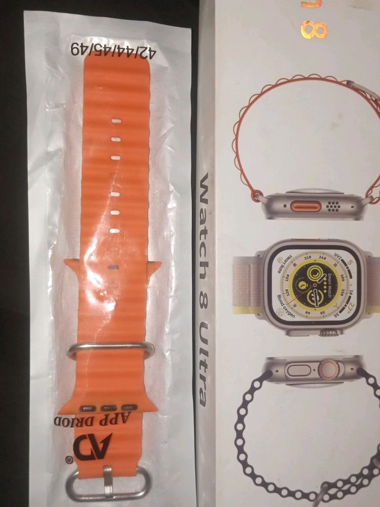 Smart Watch Band Men & Women Both Colour Orange