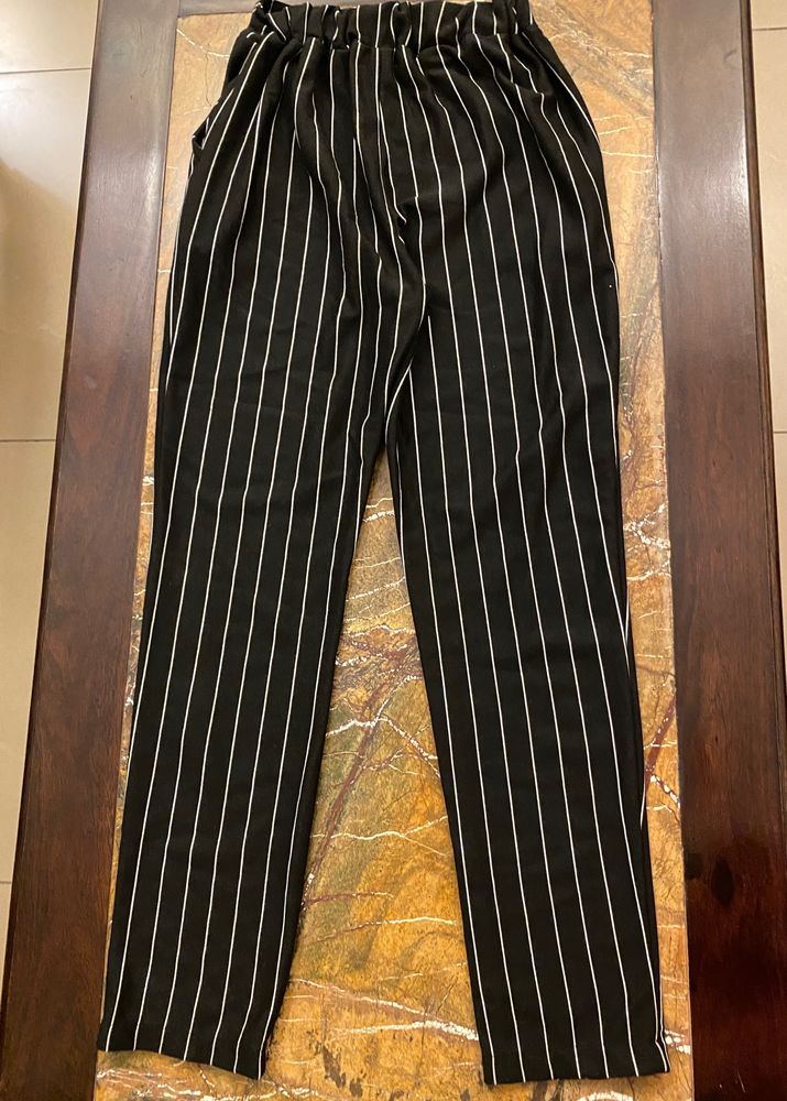 Striped Black Trousers