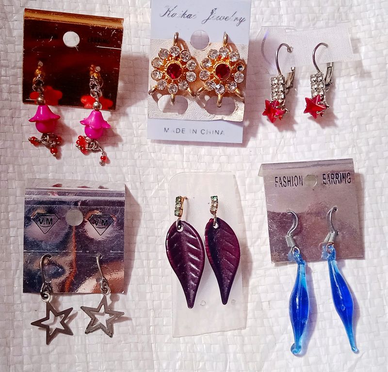 6 Pairs Combo Of Beautiful Earings