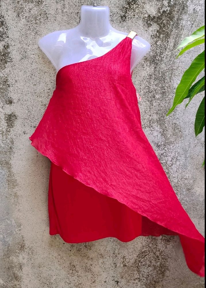 RED SEXY ONE SIDED BODYCON TYPE