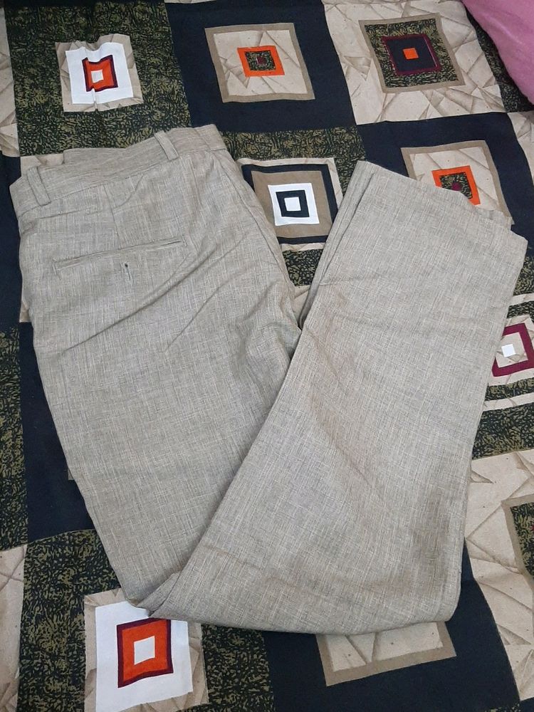 Grey White Khaki Nude Formal Pant Size 32 Branded