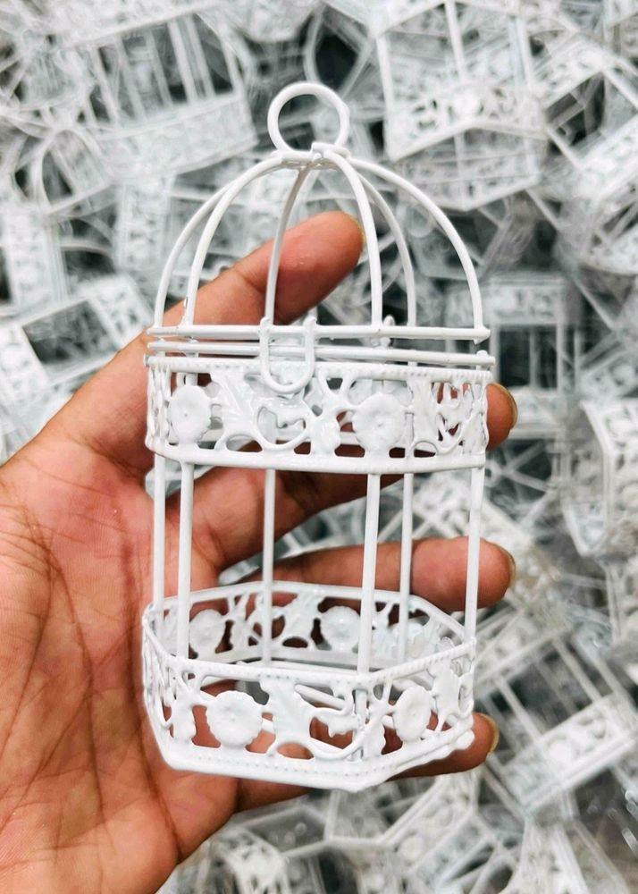 TokaBella Tealight Cage Holder (White) Pack Of 1