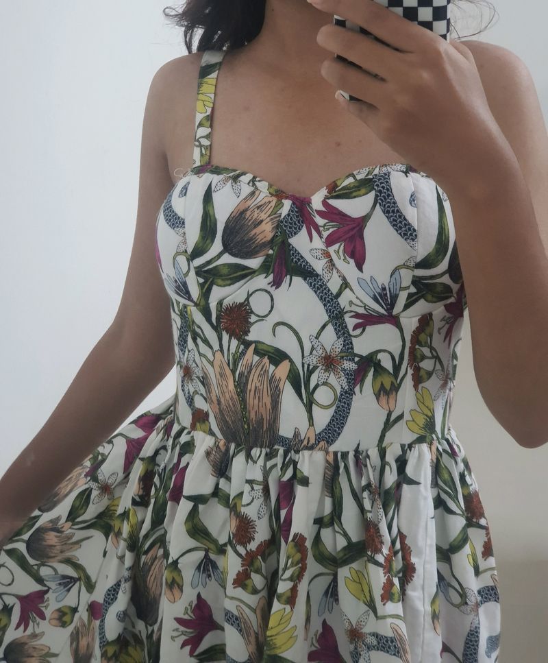 Zara Bustier/Corset Knee Length Dress