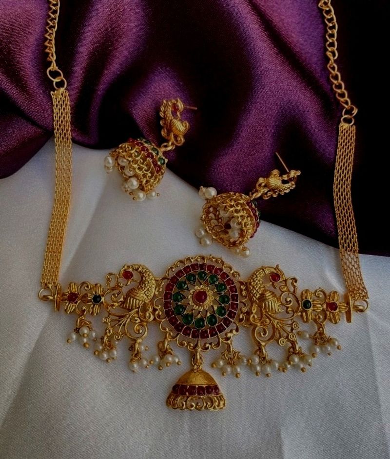 Temple Jewellery Set For Women