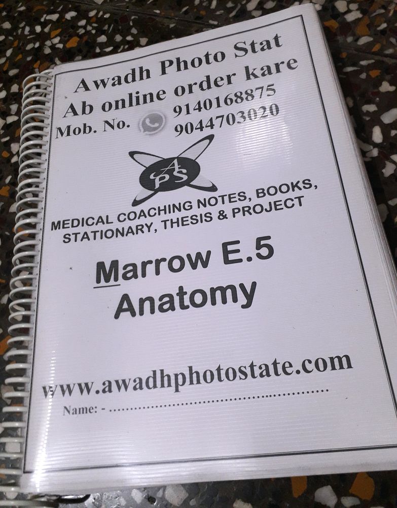 Anatomy Marrow EDITION 5 Notes ( For NEET PG!!)