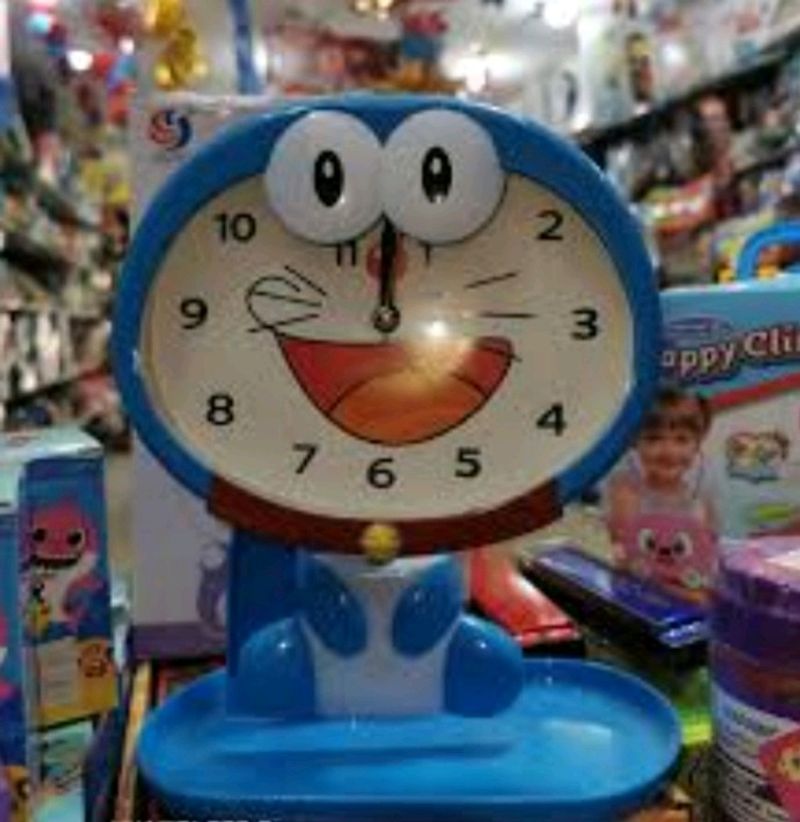 Doraemon Kids Room Clock With Stand (Full Working)