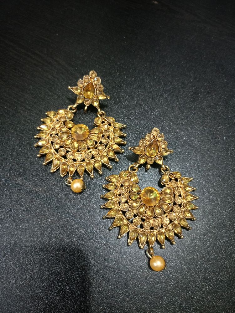 Ethnic Golden Colour Earrings