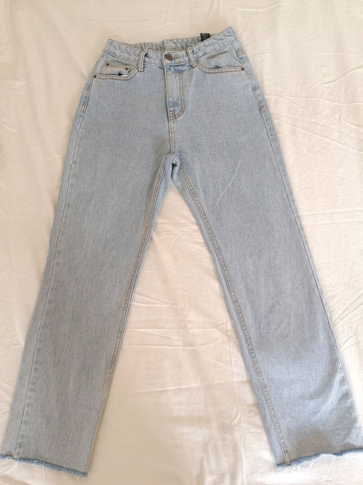 Ice Blue Straight Jeans