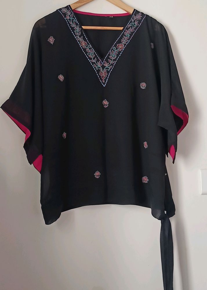 Black V Neck Top (Women)