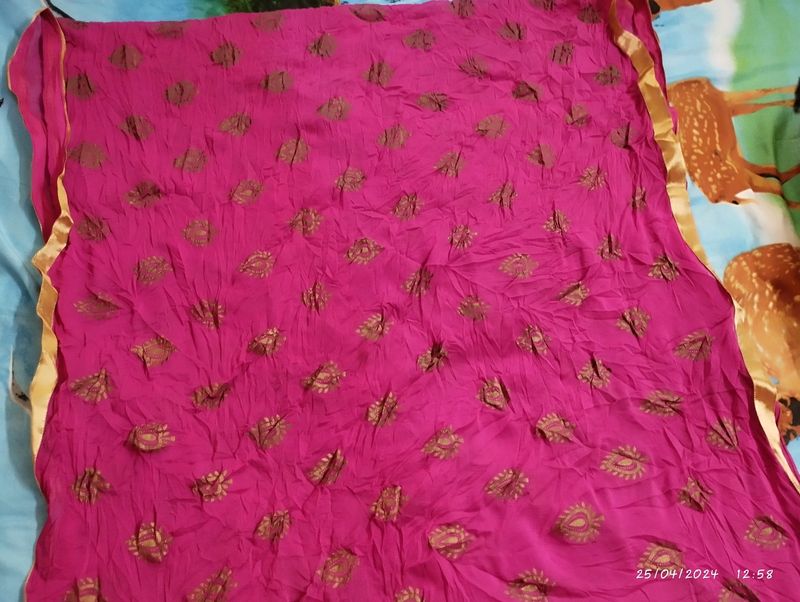 Drep Pink Dupatta in A Good Condition