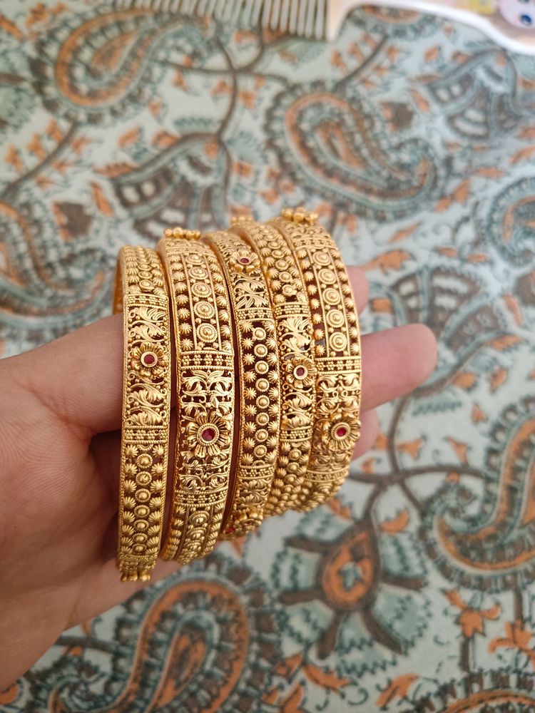 Brass Coating Bangles No Use....Totally New