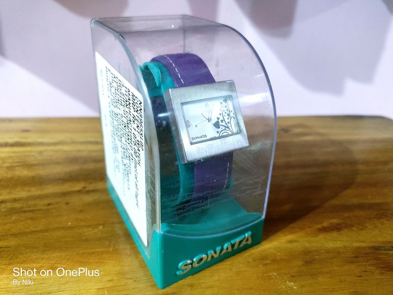 Sonata Lavender Colour Watch For Women