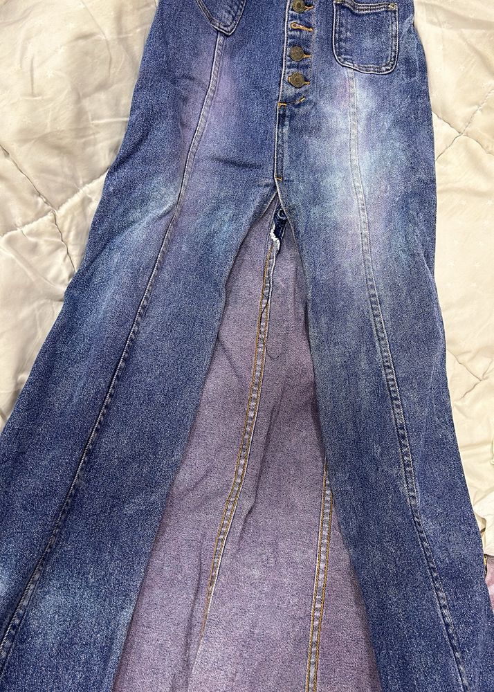 Denim Skirt Long