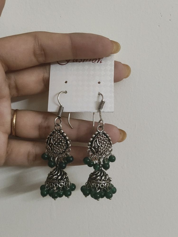 Silver Oxidised Earrings